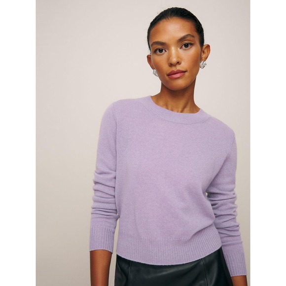 Reformation Sweaters - Reformation Sweater Women Small Purple Cashmere Knit Long Sleeve Crewneck